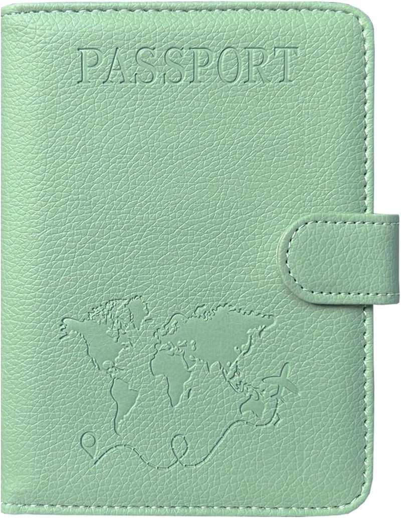 ACdream Passport Holder for Travel Essentials, Rfid Blocking Passport Wallet Cover Case for Travel Must Haves Accessories, Book Holders for Women/Men, AgaveGreen - Image 1