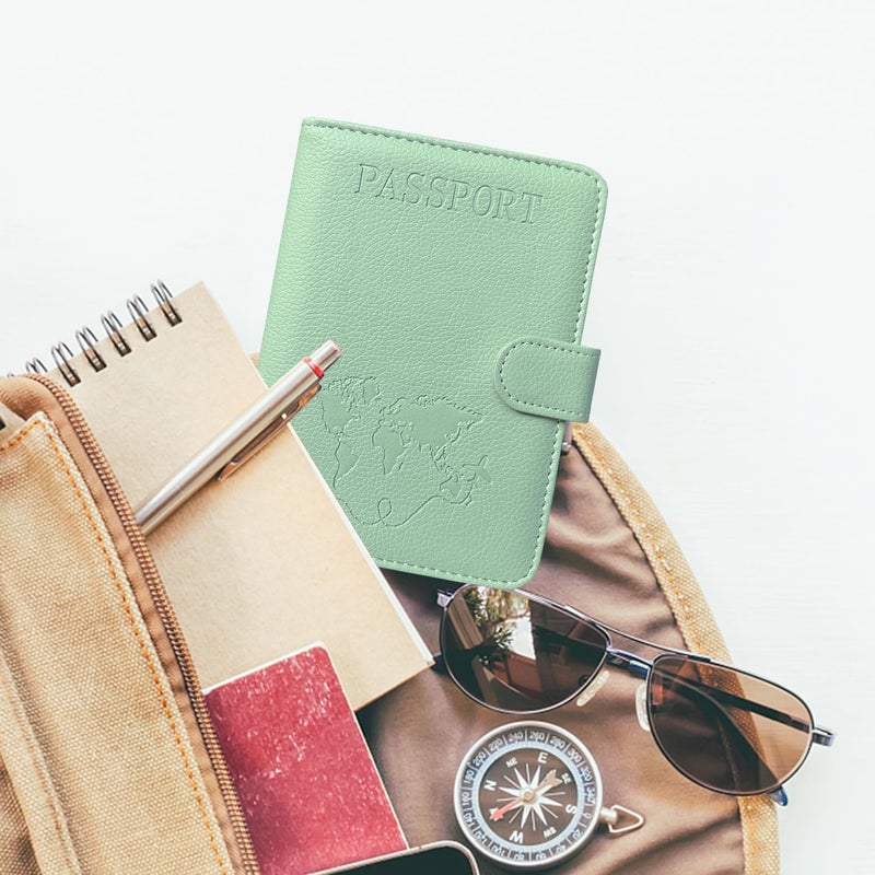 ACdream Passport Holder for Travel Essentials, Rfid Blocking Passport Wallet Cover Case for Travel Must Haves Accessories, Book Holders for Women/Men, AgaveGreen - Image 4