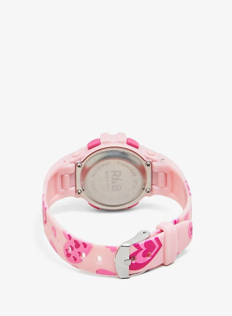 R&b Color Block Digital Watch
