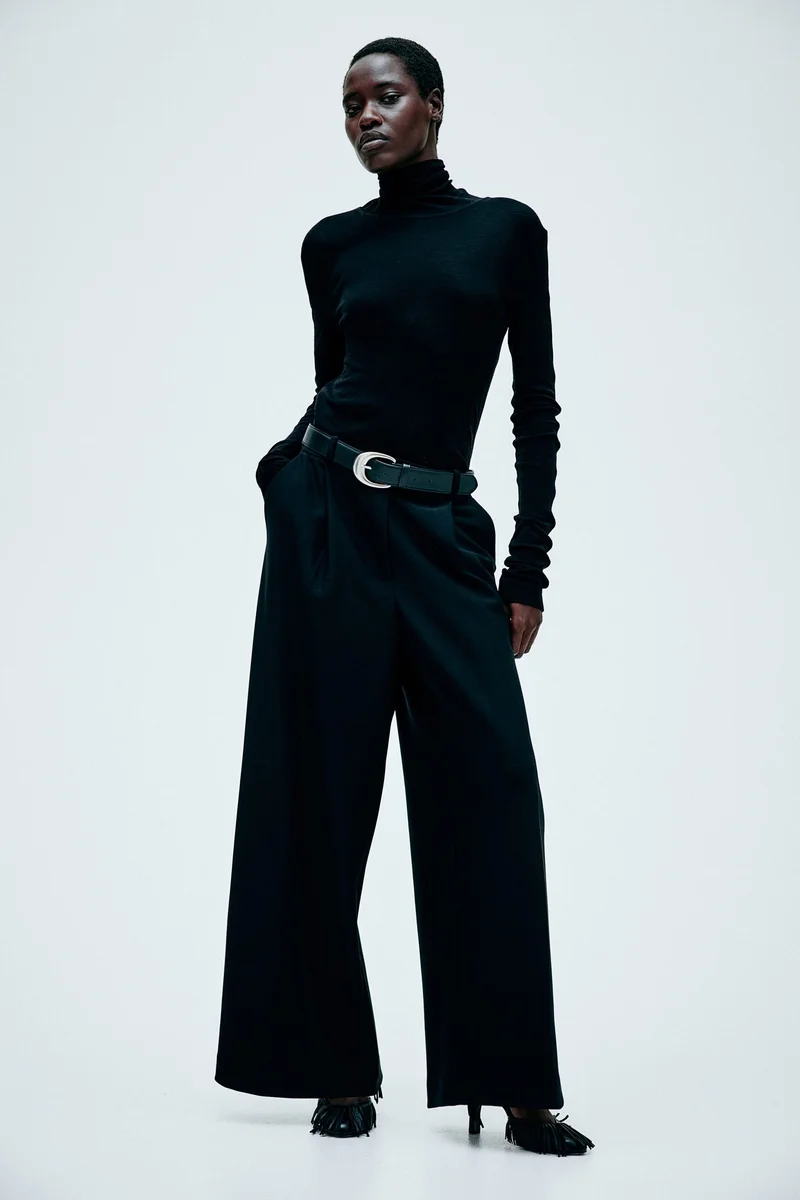 H&M Crease-leg jersey trousers
