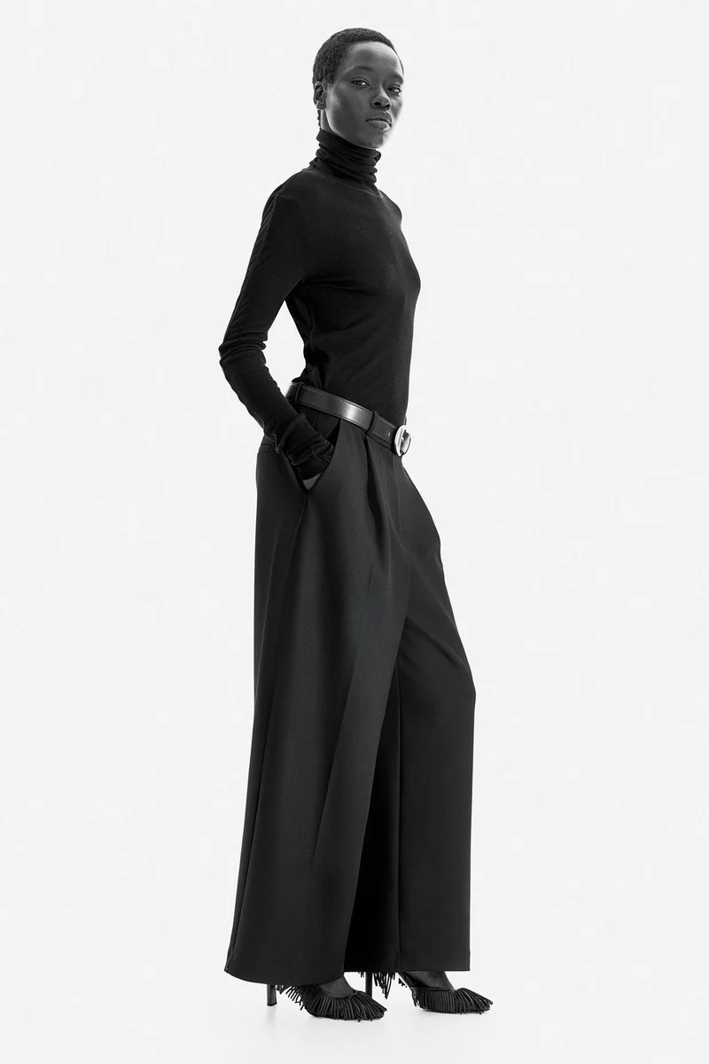 H&M Crease-leg jersey trousers