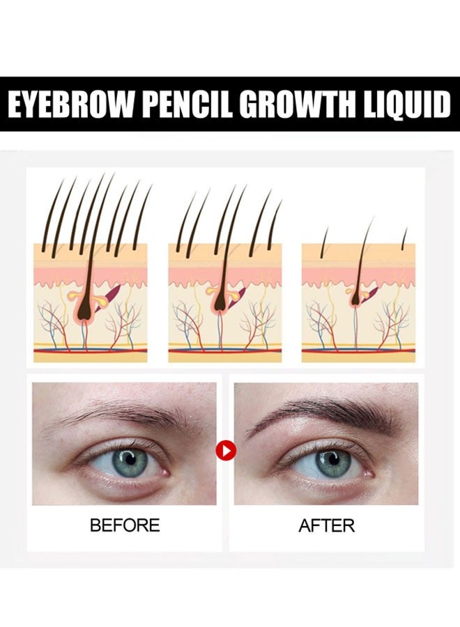 EELHOE محلول العناية بالحواجب السميكة والمجعد والنحيف 30 مل، محلول نمو الحواجب، نمو طبيعي - Image 5