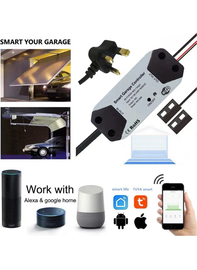 wofea - Wofea Smart WIFI 2.4G  Garage Door Opener Open Close Garage By Phone Easy Install - Image 1