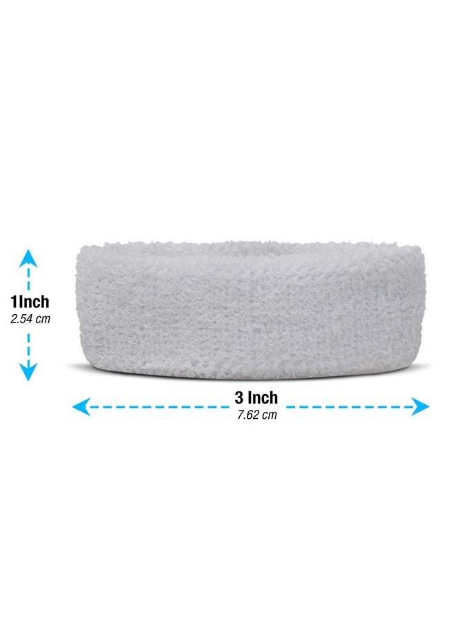 Suddora 1" Bicep Band Moisturewicking Football Arm Bands Soft & Lightweight Sweatband Armband For Running Soccer Baseball And Workout Nonslip Football Accessories 4 Pack White - Image 4