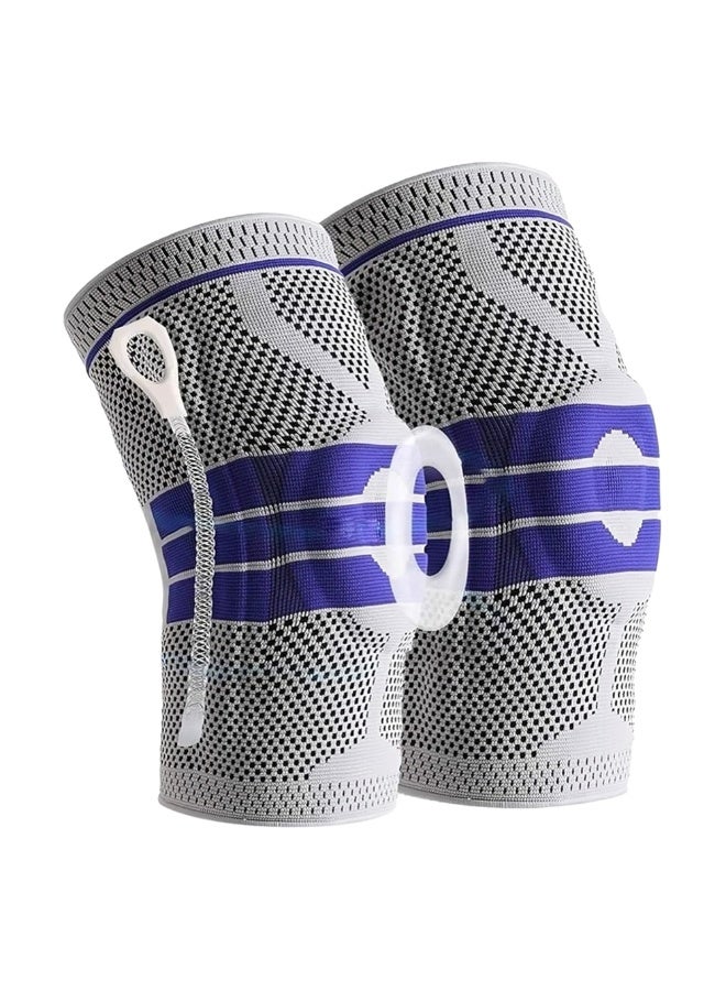 Relax Smart Adjustable Elastic Sports Knee Braces with Gel Support & Side Stabilizing Rods – Compression Knee Pads for Running, Basketball, Gym, and Sports Injury Protection - Image 1