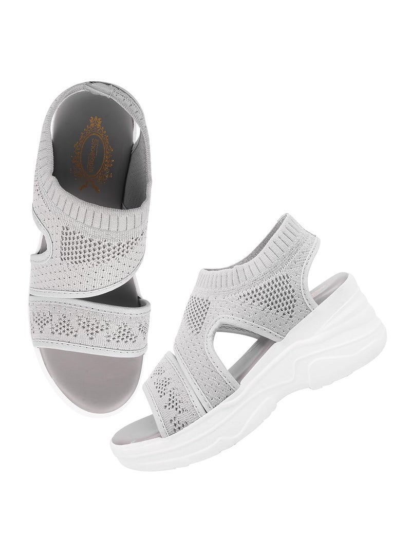 Shoetopia Women's Sandal-7 Kids UK (Milton-Grey)-EU40 - Image 1