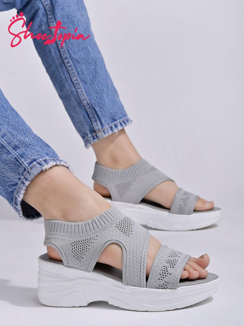 Shoetopia Women's Sandal-7 Kids UK (Milton-Grey)-EU40 - Image 4