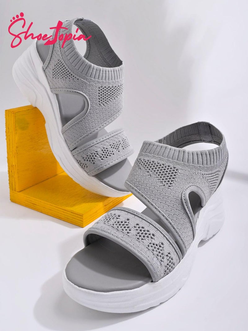 Shoetopia Women's Sandal-7 Kids UK (Milton-Grey)-EU40 - Image 5