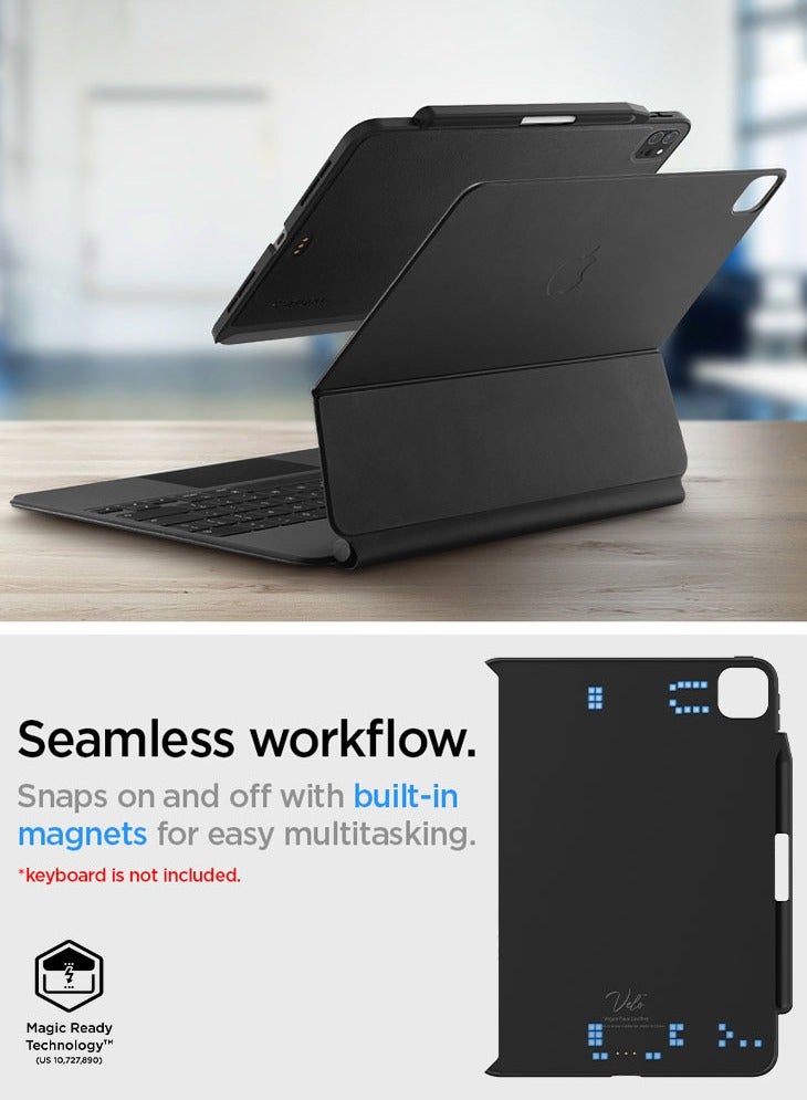 Spigen Thin Fit Pro for iPad Pro 11 inch Case Cover M2 4th Generation (2022) / 3rd/2nd/1st Gen (2021/2020/2018) Magic Keyboard Compatible with Pencil Holder [Keyboard Not Included] - Black - Image 3