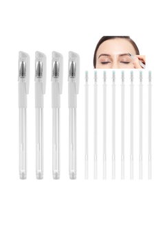 minkissy Eyebrow Mapping Pen Microblading Eyebrow Pen Microblading Pen Pen Eyebrow Makeup Position Mapping Mark Tools for Eyebrow Lip Artists Marking Pen (4 pens + 8 replacement refills)  - Image 1