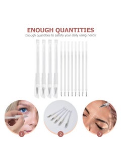 minkissy Eyebrow Mapping Pen Microblading Eyebrow Pen Microblading Pen Pen Eyebrow Makeup Position Mapping Mark Tools for Eyebrow Lip Artists Marking Pen (4 pens + 8 replacement refills)  - Image 3