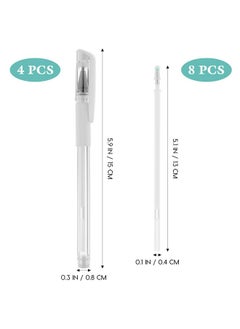 minkissy Eyebrow Mapping Pen Microblading Eyebrow Pen Microblading Pen Pen Eyebrow Makeup Position Mapping Mark Tools for Eyebrow Lip Artists Marking Pen (4 pens + 8 replacement refills)  - Image 5