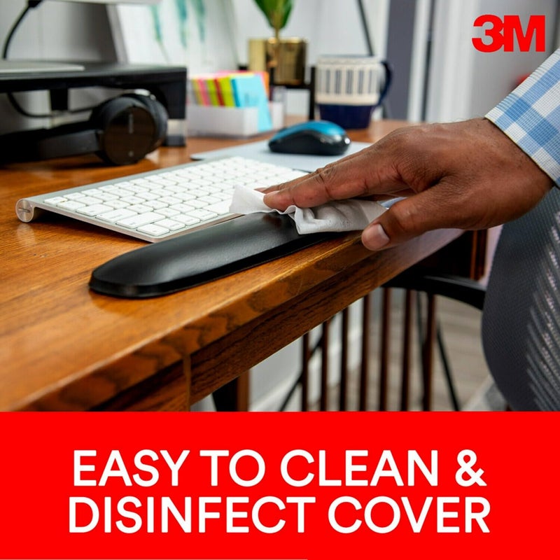 3M Gel Wrist Rest for Keyboards, Soothing 3M Gel Technology and Satin Smooth Cover for All Day Comfort and Support, Durable and Easy to Clean, 19", Black (WR85B) - Image 4