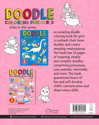 Doodle Coloring For Girls (Doodle Coloring Books) Paperback by Wonder House Books - view 2