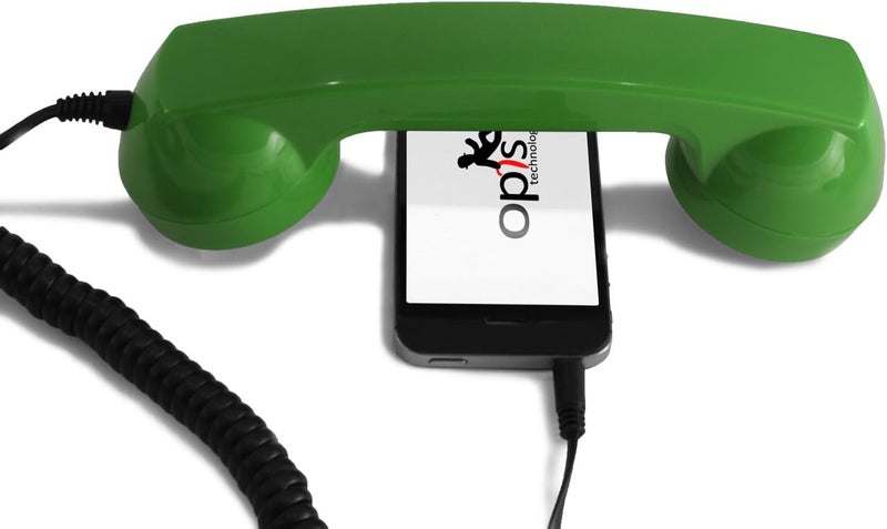 Opis Technology Opis 60s Micro: Retro Telephone Handset for Mobile Phone with USB-C Adapter as Retro Headset for Android Smartphones and iPhone 15 and Later in Green - Image 1