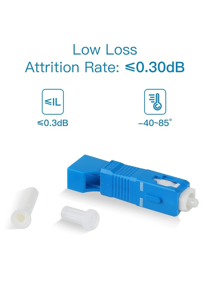 HOFEESEA 2-Pack Single Mode 9/125um SC/UPC Male to LC/UPC Female Hybrid Optical Fiber Adapter Connector for Optical Power Meter  - Image 3