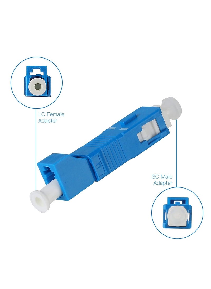 HOFEESEA 2-Pack Single Mode 9/125um SC/UPC Male to LC/UPC Female Hybrid Optical Fiber Adapter Connector for Optical Power Meter  - Image 4