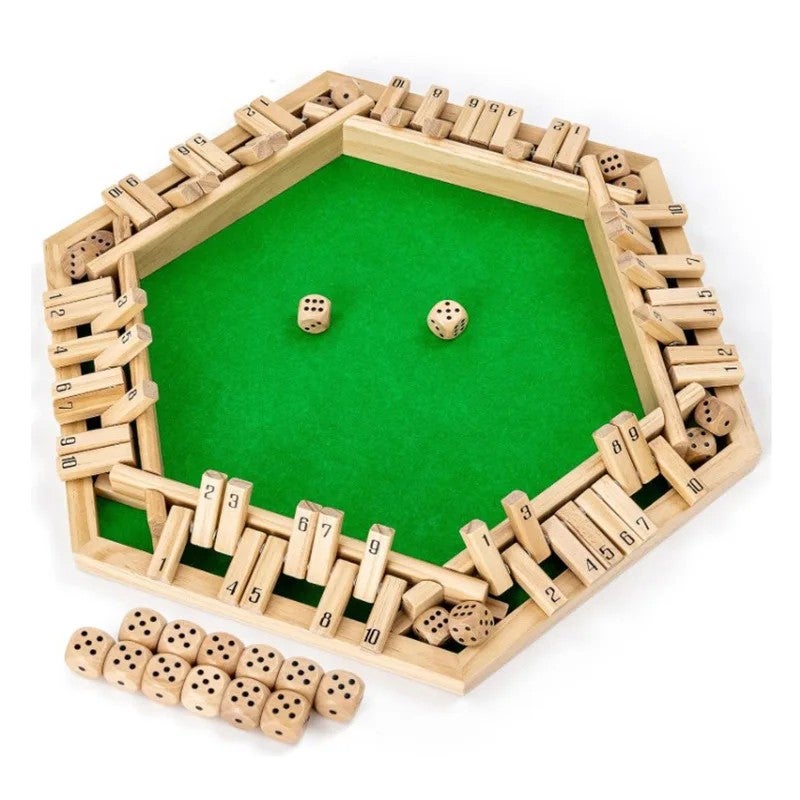 Y&D Shut the Box Dice Game - Classic Party Pub Table Board Game for Family Classroom Home - Upgraded Wood Version - 1-6 Players - Image 1