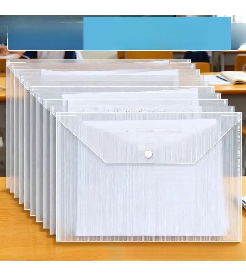 حقيبة تخزين أوراق بحجم A4 مكونة من 19 قطعة، تتسع لـ100 ورقة، مقاس 230×320 مم - Image 1