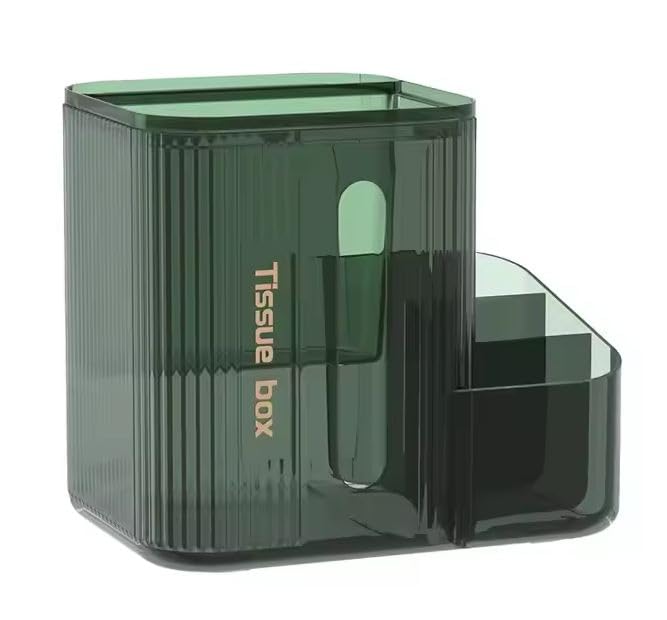 Crobat Hotel Tissue Box Light Luxury Toilet Home Living Room Punch-Free Transparent Tissue Box high-Looking Desktop Storage Box - Image 1