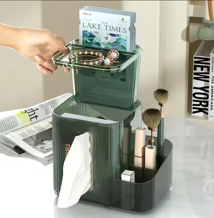 Crobat Hotel Tissue Box Light Luxury Toilet Home Living Room Punch-Free Transparent Tissue Box high-Looking Desktop Storage Box - Image 4