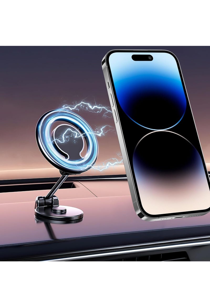ELTRAZONE Magnetic Car Mount, 360° Rotation All-Metal Magnetic Phone Holder for Car, Strong Magnets iPhone Car Holder Phone Mount for Car Dash Fit for iPhone 15 14 13 Pro Max Plus & All Smartphone  - Image 1