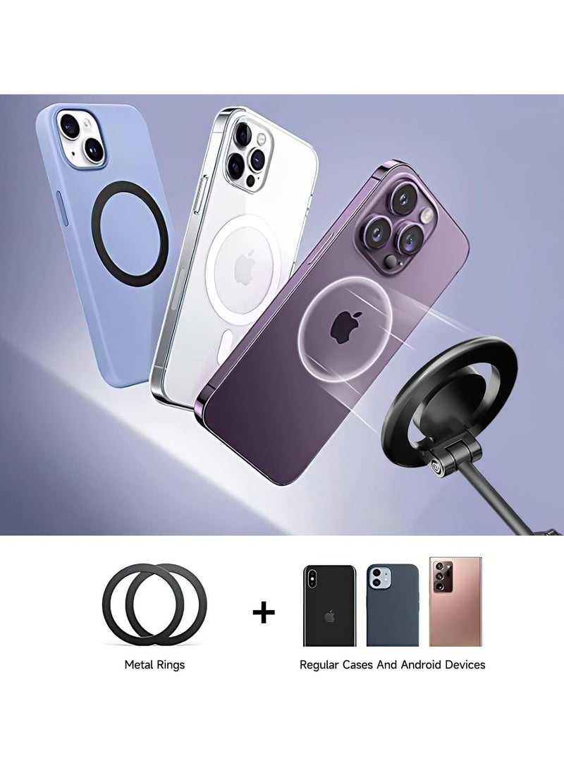 ELTRAZONE Magnetic Car Mount, 360° Rotation All-Metal Magnetic Phone Holder for Car, Strong Magnets iPhone Car Holder Phone Mount for Car Dash Fit for iPhone 15 14 13 Pro Max Plus & All Smartphone  - Image 2