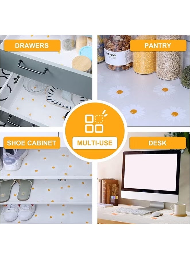 MahMir Shelf Liner for Kitchen Rolls Non-Adhesive Drawer Mats, Non-Slip Food Grade EVA Drawer Liner, Stain Proof Liner for Shelf, Refrigerator, Cupboard, and Desk - Image 2