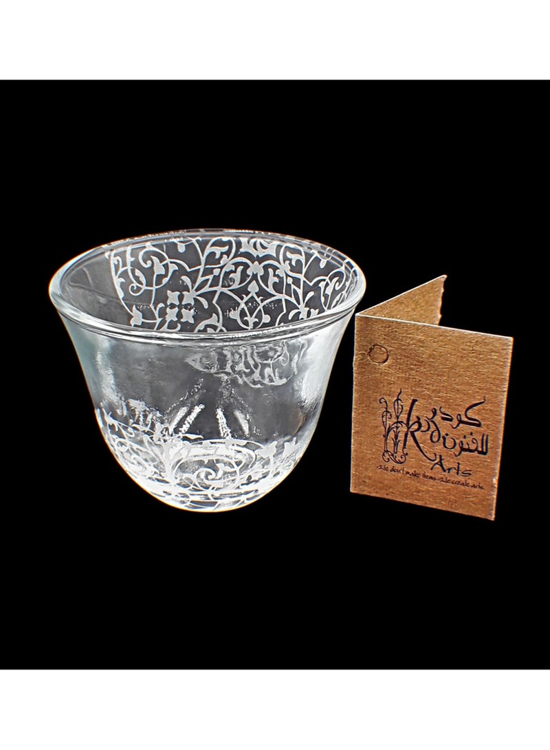 KuduArts Arabic coffee cup glass set of 6 pieces - Image 2