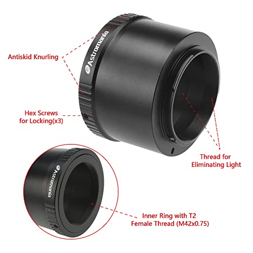 Astromania T T2 Lens to Fuji FX Mount Camera Adapter Universal Screw in for X-T1 X-A1 X-E2 X-M1 X-E1 X-PRO1 - Image 2