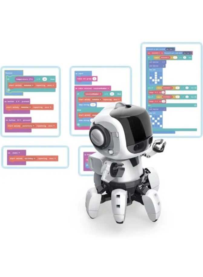 بروس كيت روبوت Pro’sKit GE-894 AI Probbie مع Micro:bit – روبوت برمجة STEM بستة أرجل للأطفال، قابل للبرمجة ذاتيًا - Image 5