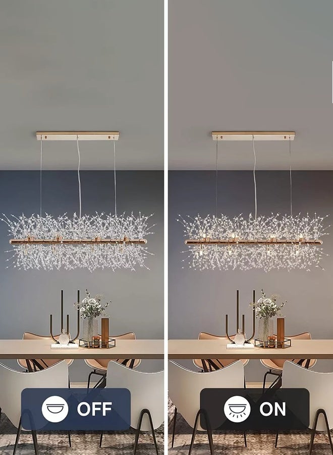 12-Light 3-Color Firefly gold chandelier Nordic creative home living room bedroom dining room chandelier - Image 3