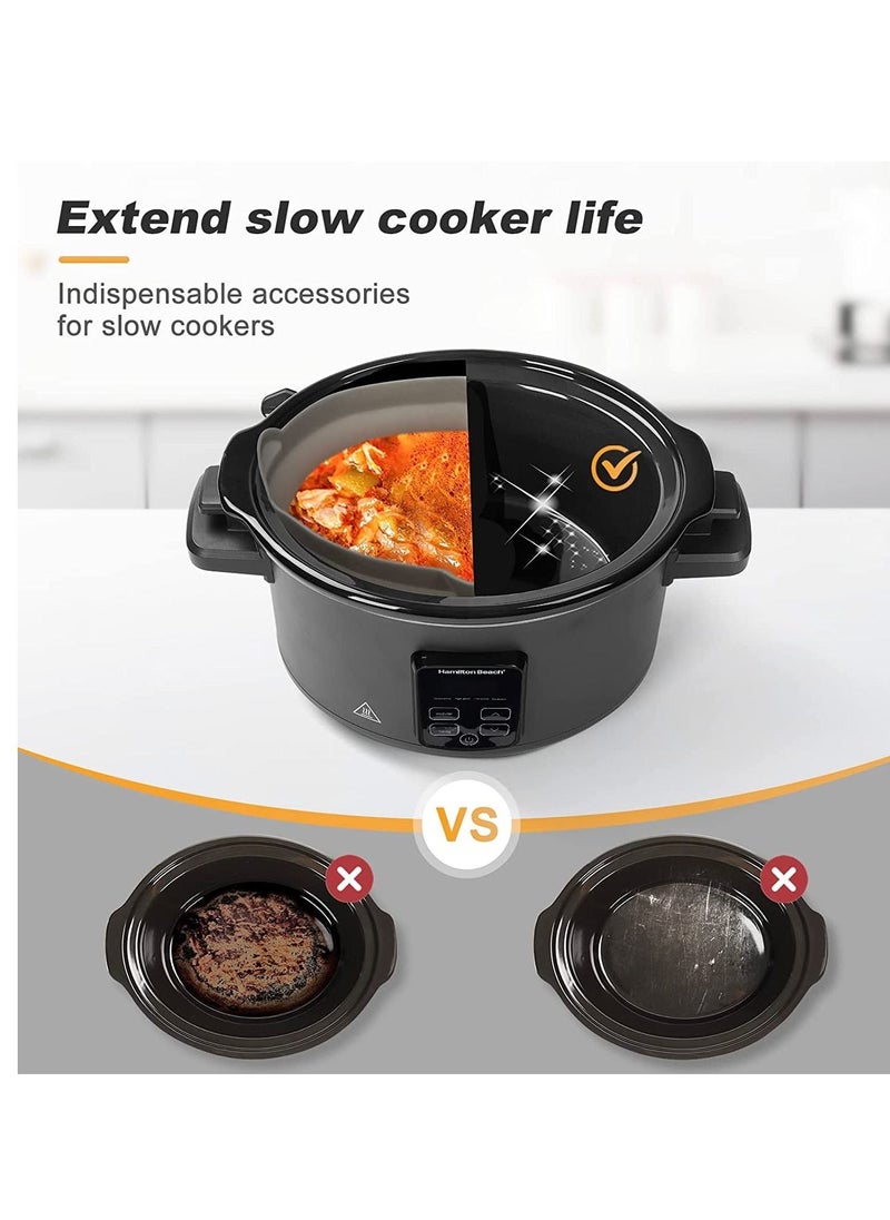 Y&D - 2PCS Silicone Slow Cooker Liners, Perfect compatible with any 5.5L, 6.6L, 7.5L slow cooker, Food-Grade Material, Easy Cleanup, Reusable, Eco-Friendly( - Image 1