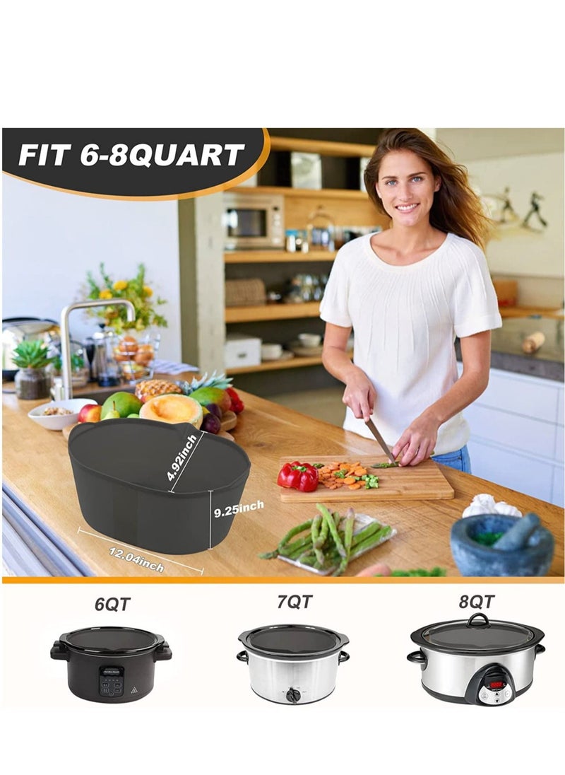 Y&D - 2PCS Silicone Slow Cooker Liners, Perfect compatible with any 5.5L, 6.6L, 7.5L slow cooker, Food-Grade Material, Easy Cleanup, Reusable, Eco-Friendly( - Image 1