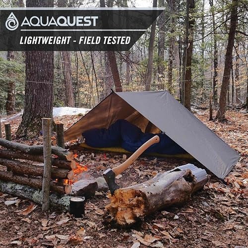 AquaQuest Defender Tarp – Heavy‑Duty Waterproof (20,000 mm) Seam‑Taped Rain Fly for Camping, Bushcraft & Survival – 10×7 Olive Drab - Image 5