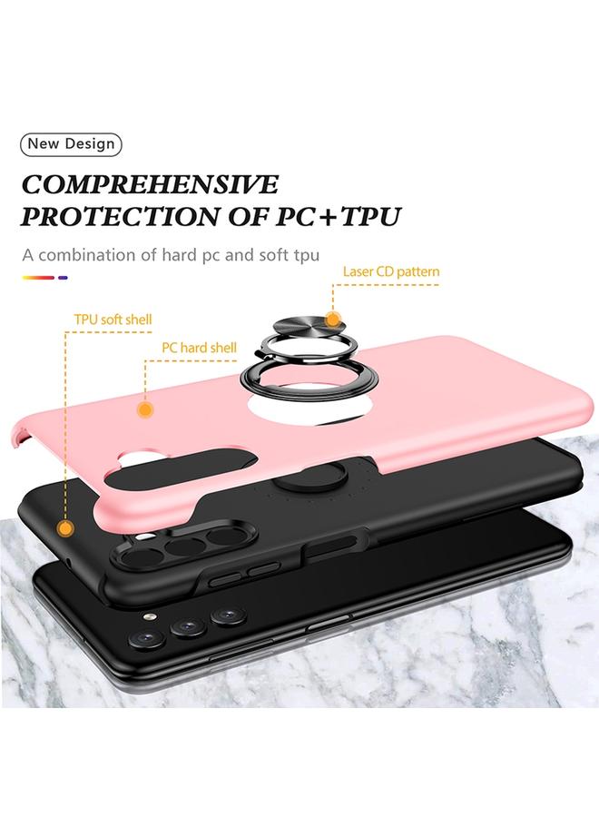 S-TOP Case For Samsung Galaxy A13 5G PC + TPU Magnetic Phone Case with Invisible Ring Holder - Image 2