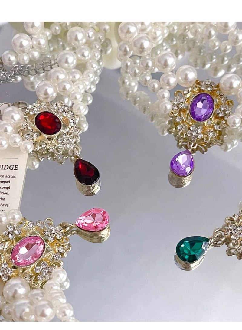 Innoshine Pet Pearl Necklace GREEN gemstone for cats and small dogs  Adjustable  Pets Collar perfect For Kitten and puppies Gemstone Crystal  Diamond Jewelry Necklace for pets Wedding & Party - Image 4