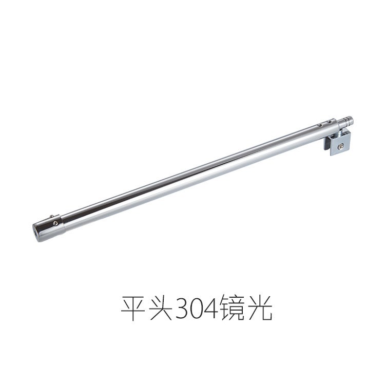 Bathroom Glass Door Pull Rod 304 Stainless Steel Double-Headed Oblique Head Flat Head Support Rod Shower Room Telescopic Rod Accessories - Image 1