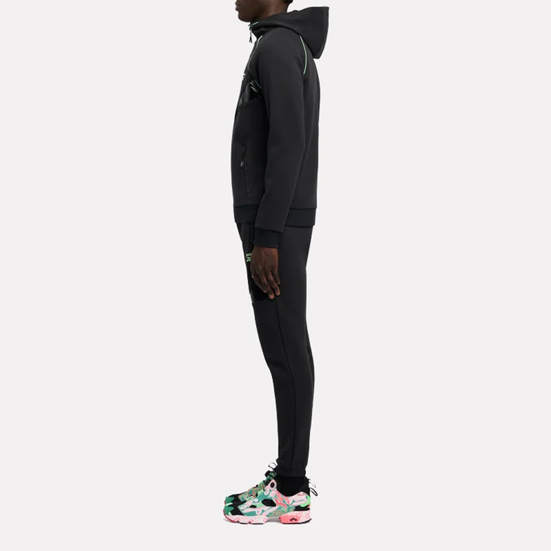 Reebok Black Reebok Sport Street Piping Spacer Full Zip Men's Hoodie - Black for Men | Best Price UAE