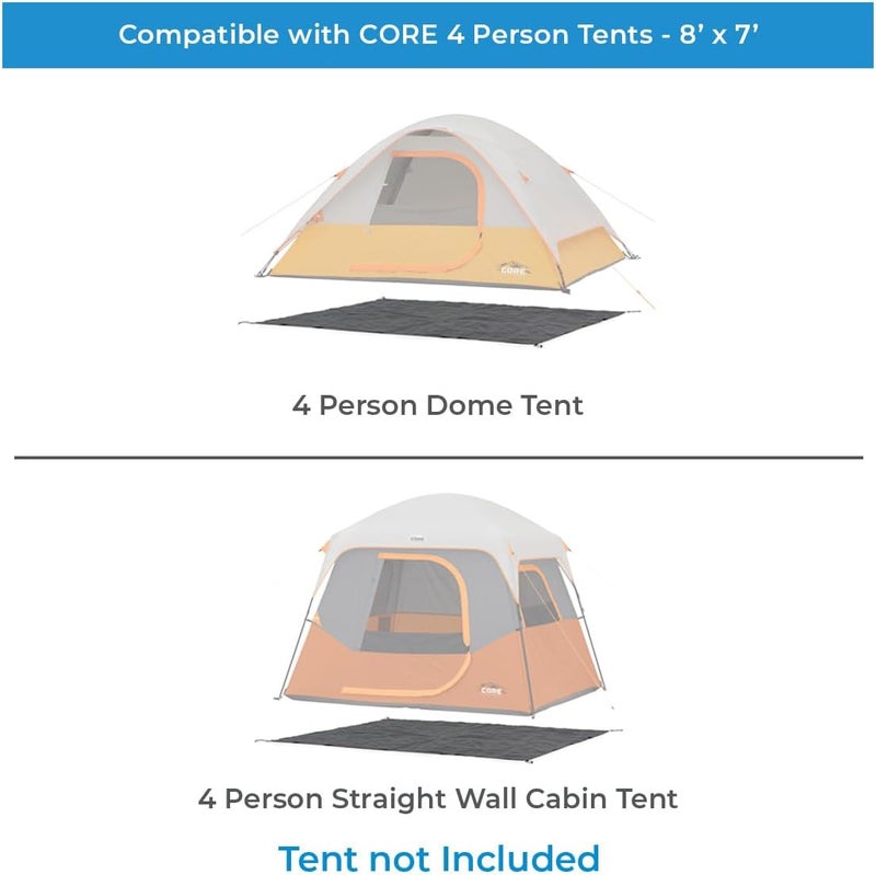 Core Outdoor Tent Footprints | Perfect Tarp Camping Accessories for Easy Camp Setup (4 Person Tents) - Image 2