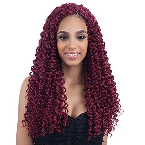 FreeTress Braids BEACH CURL 18 6 Pack 2 Dark Brown Freetress Synthetic Crochet Braid