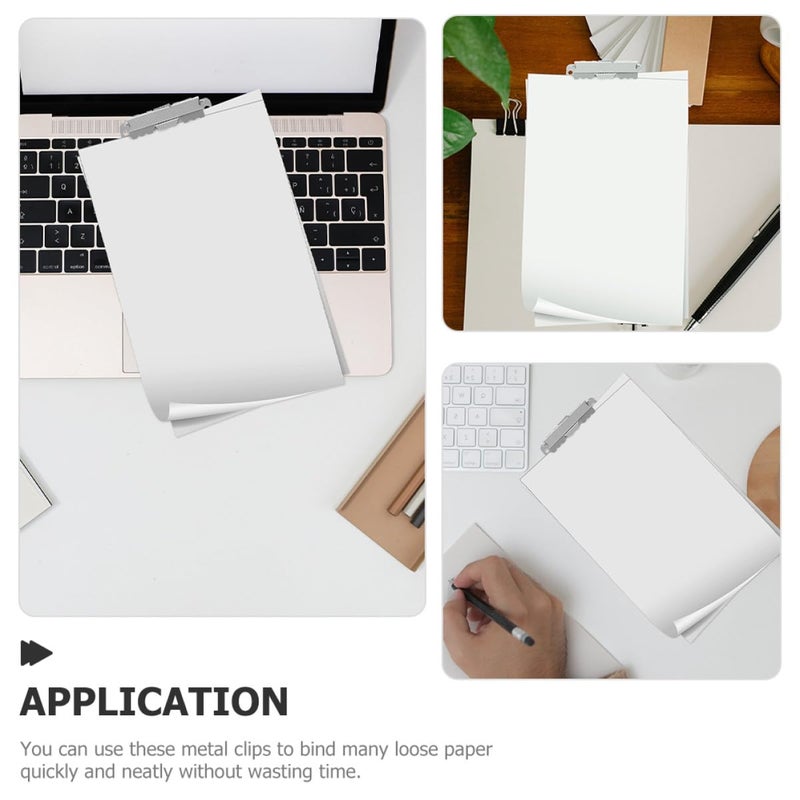 Metal Clipboard Clips 6pcs 85mm Large for Office Files Bills and Classroom Organizing - Image 4