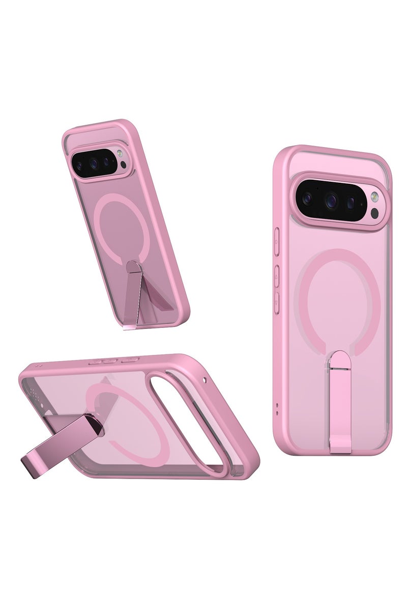 عام غطاء واقي مناسب لهواتف Google PIXEL 10/10 Pro/9/9 Pro - مزود بحامل قائم، مع هيكل كامل الحواف مضاد للصدمات.