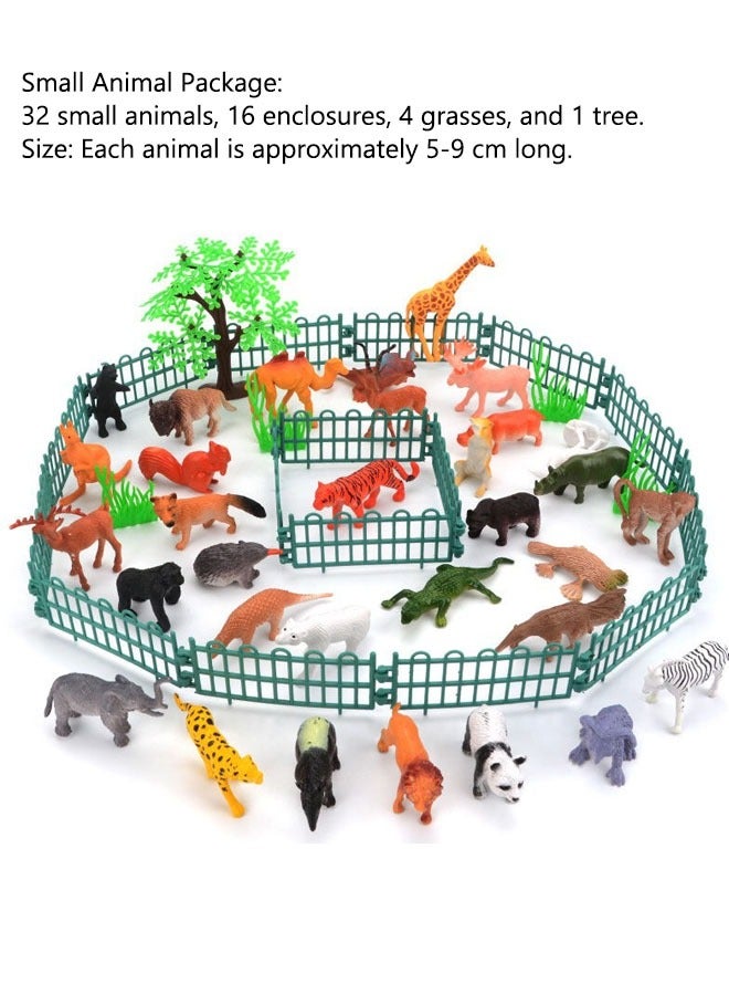 Animals Toys,53Pcs Animals Figures Toys, Realistic Forest Animal Toys Set, Mini Jungle Toys Set, Educational, Learning Toys,Plastic Animals Model for Children Kids Toddler (Mix Model) - Image 2