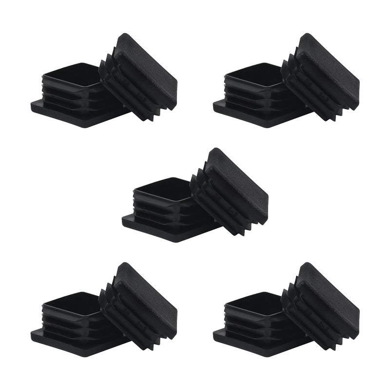 FiveEyes 1.5" 1 1/2 Inch Square Tubing Plastic Plug End Caps 10 Pack, 1 1/2" 1.5 Inch Square Tube End Cap Plugs 1.5x1.5 Fence Post Pipe Cap Cover Tubing Insert Chair Glide Finishing Plug End Caps - Image 5