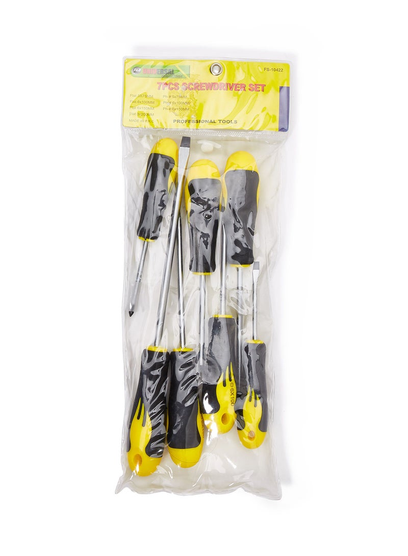 NIBEMINENT 7-Piece Professional Screwdriver Set Yellow/Black  - Image 3
