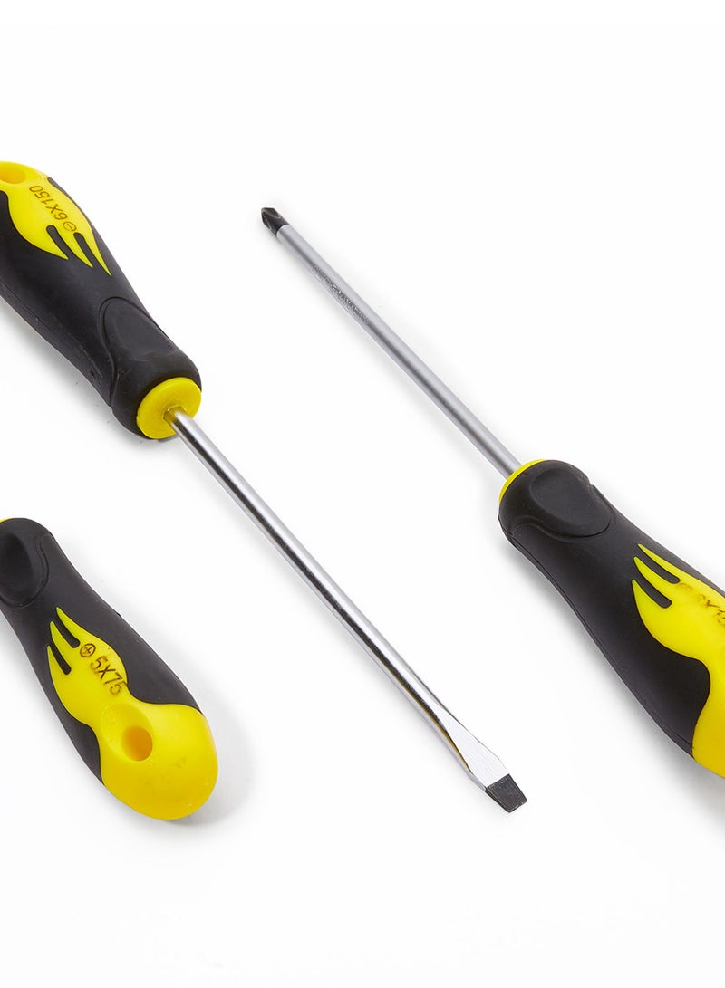 NIBEMINENT 7-Piece Professional Screwdriver Set Yellow/Black  - Image 2