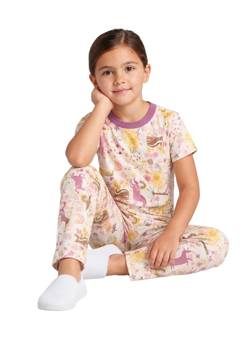 babyqlo Girls Unicorn Print T-Shirt and Pajama Set - Image 4