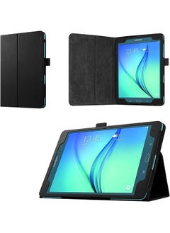 Samsung Galaxy Tab A 9.7 Folio Case Slim Fit Premium Vegan Leather Cover For Samsung Tab A 9.7 Inch Tablet Sm T550 Sm P550 With Auto Sleep Wake Feature Black