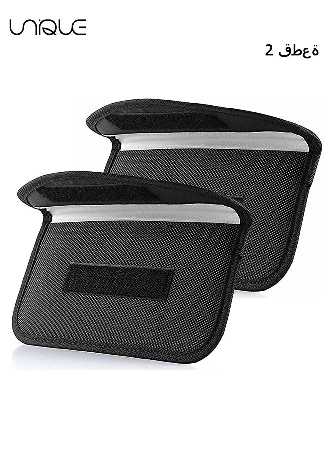 Unique - 2 Pack Faraday Bags for Car Keys and Cell Phone, Signal Blocking Key Pouch Wallet, Anti Theft Car Protection, Cell Phone Signal Jammer WiFi/GSM/LTE/NFC/RFID, Blocker - Image 1